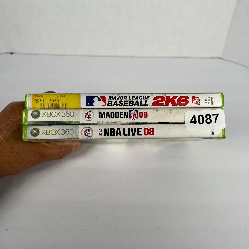 Xbox 360 Sports Game Bundle Madden NFL‎ 09 NBA Live 08 MLB 2K6 3-Pack